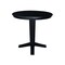 International Concepts 36 in. Solid Wood Round Top Pedestal Table with 12 in. Leaf - 36.1 in.High - Dining Height in Black K46-36RXT-23B-36 - alternate 7